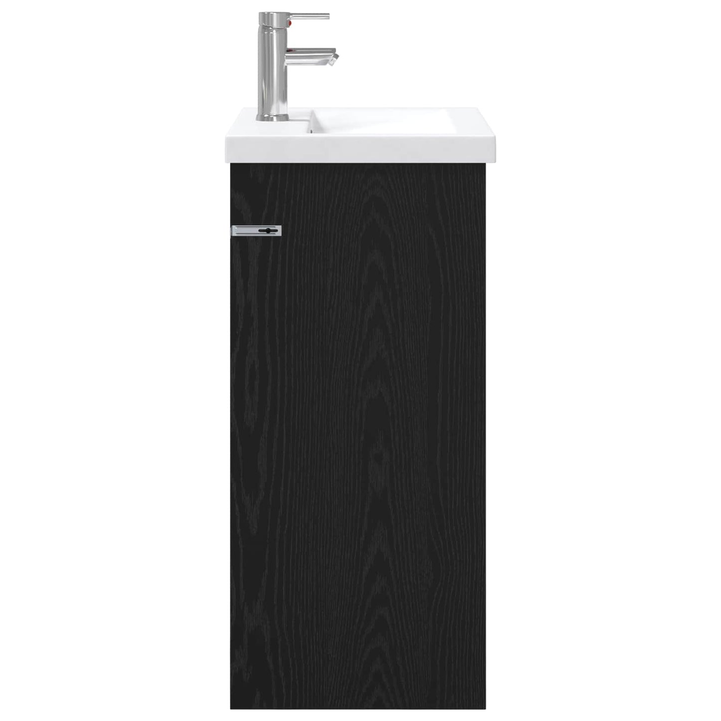 vidaXL Bathroom Furniture Set Black Oak 61 x 40 x 84.5 cm