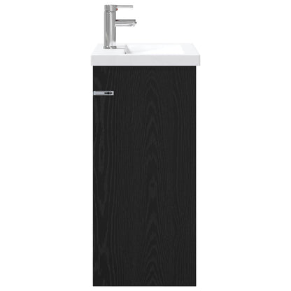 vidaXL Bathroom Furniture Set Black Oak 61 x 40 x 84.5 cm