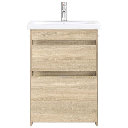vidaXL Bathroom Furniture Set Sonoma Oak 61 x 40 x 84.5 cm
