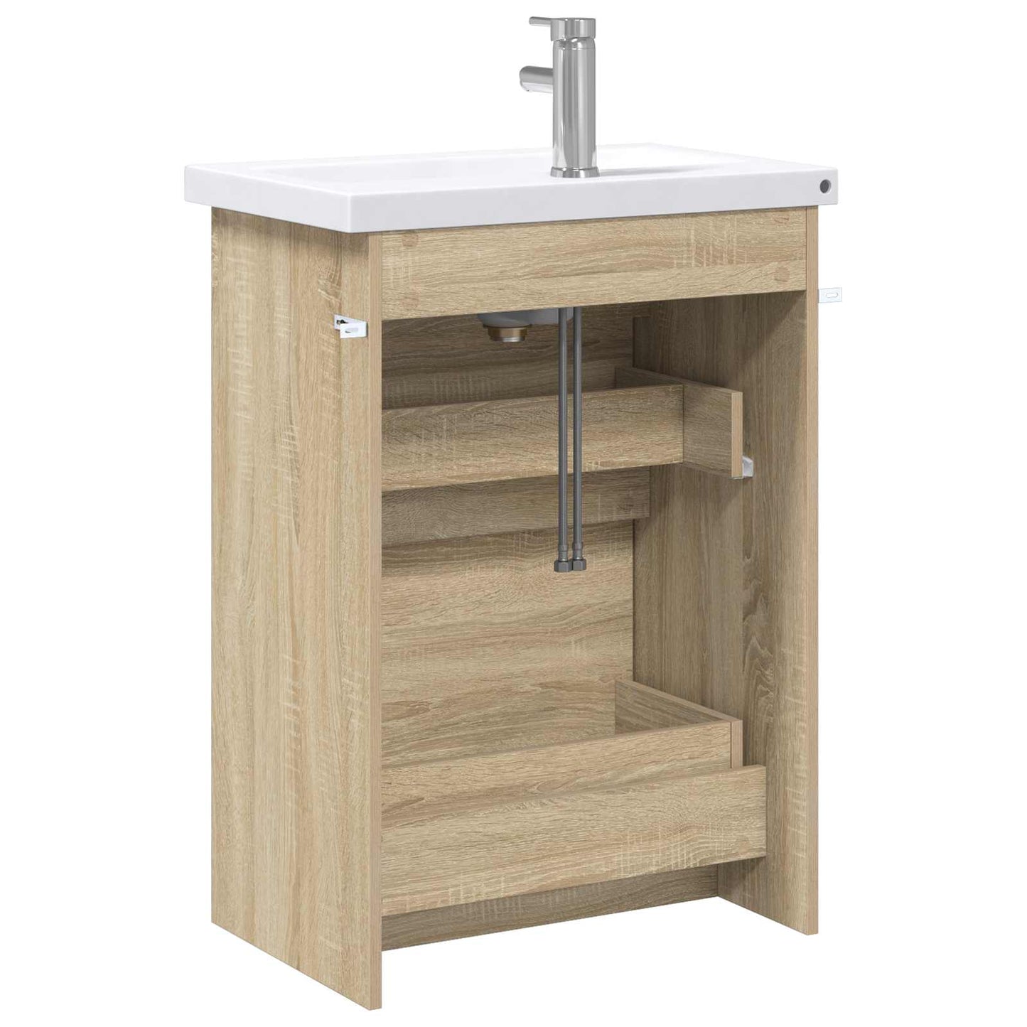 vidaXL Bathroom Furniture Set Sonoma Oak 61 x 40 x 84.5 cm