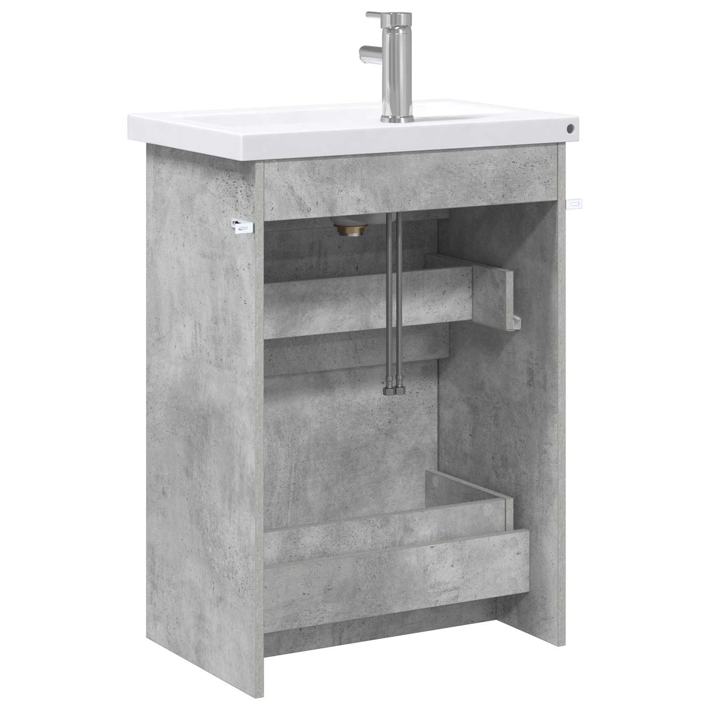 vidaXL Bathroom Furniture Set Concrete Grey 61 x 40 x 84.5 cm