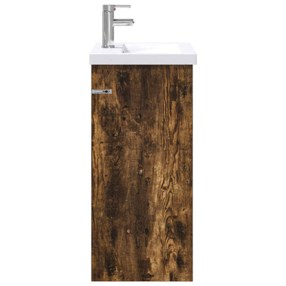vidaXL Bathroom Furniture Set Smoked Oak 61 x 40 x 84.5 cm