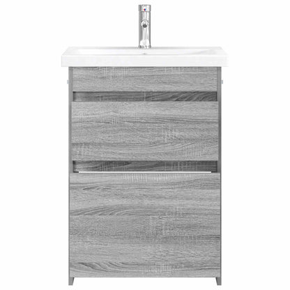 vidaXL Bathroom Furniture Set Grey Sonoma 61 x 40 x 84.5 cm