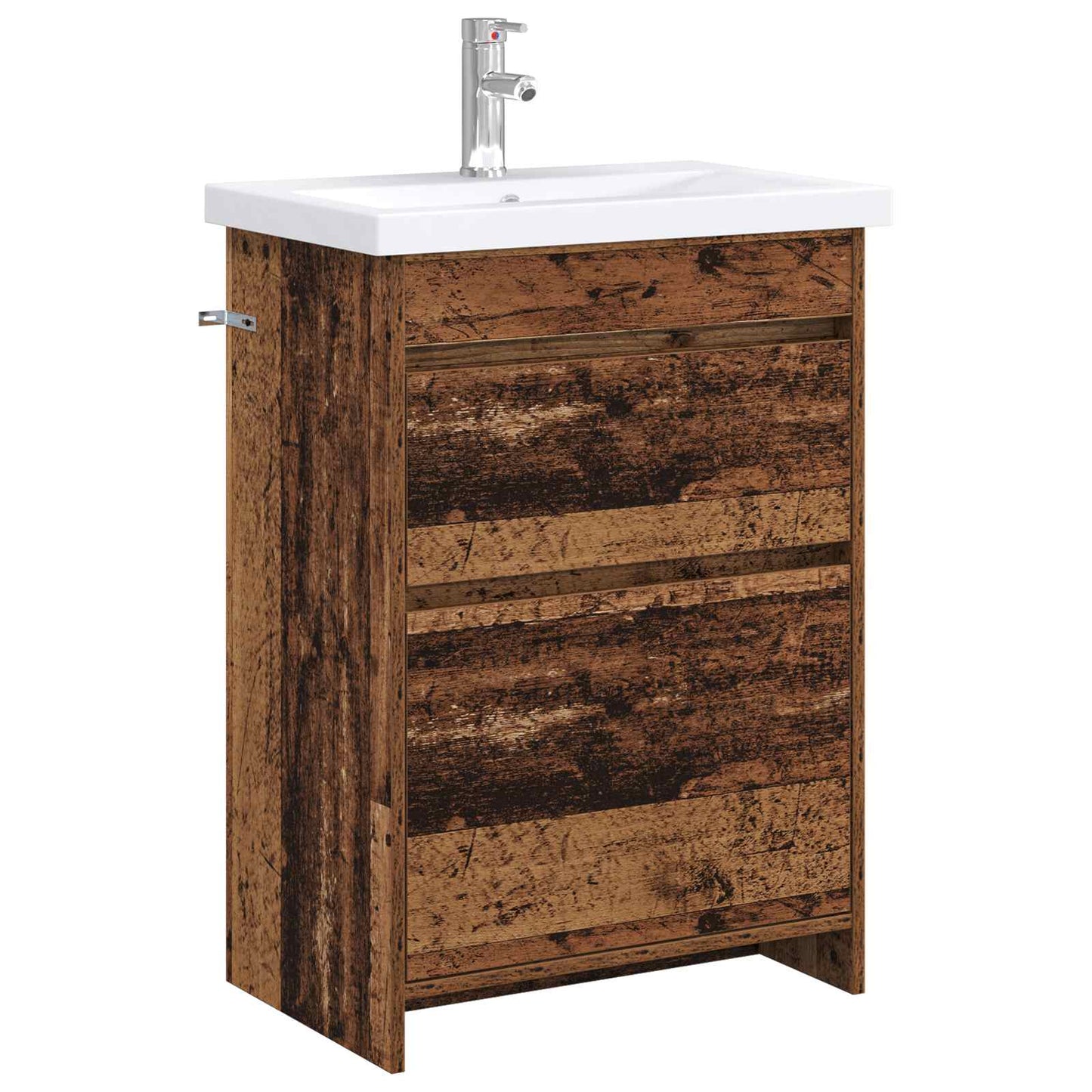 vidaXL Bathroom Furniture Set Old Wood 61 x 40 x 84.5 cm