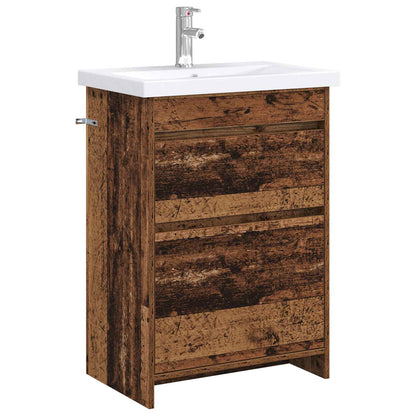 vidaXL Bathroom Furniture Set Old Wood 61 x 40 x 84.5 cm