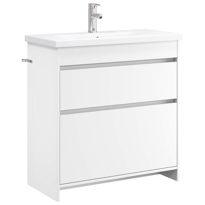 vidaXL Bathroom Furniture Set White 81 x 40 x 84.5 cm Engineered Wood