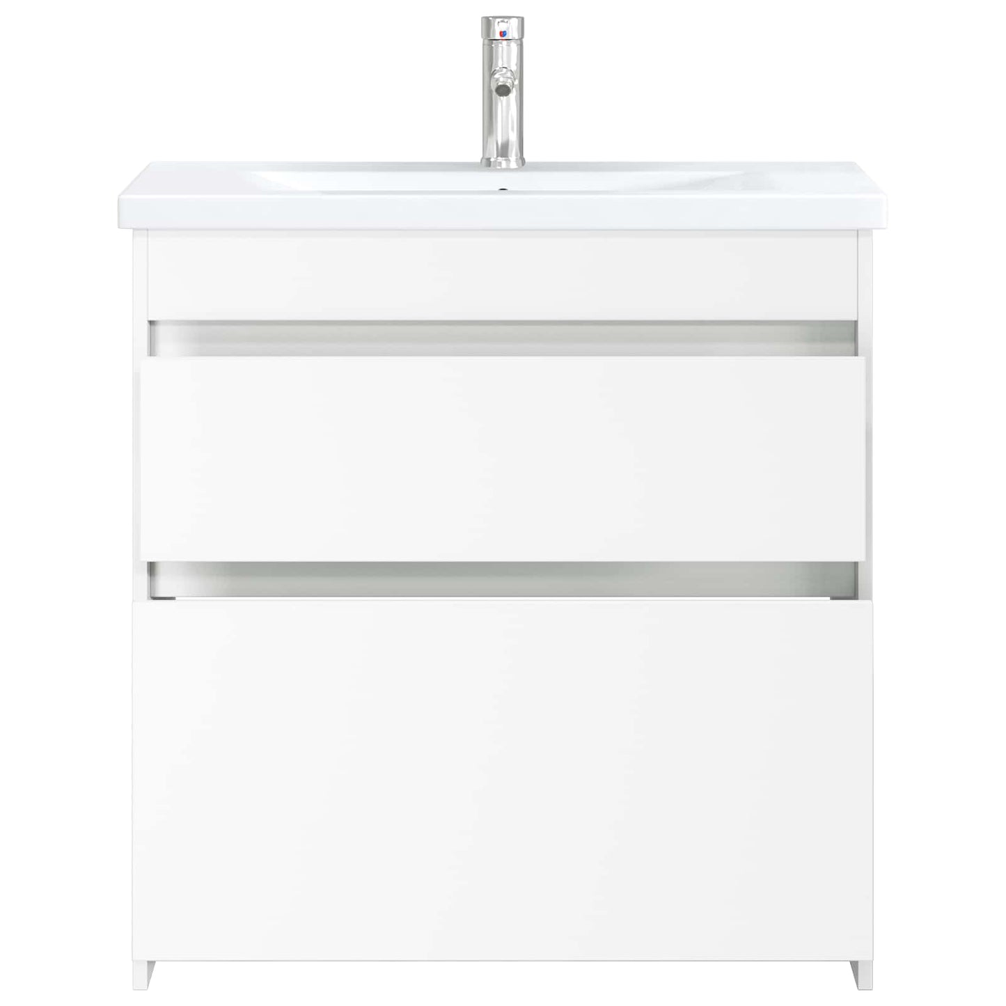 vidaXL Bathroom Furniture Set White 81 x 40 x 84.5 cm Engineered Wood