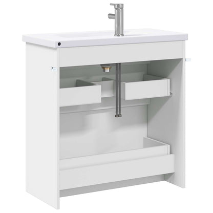 vidaXL Bathroom Furniture Set White 81 x 40 x 84.5 cm Engineered Wood