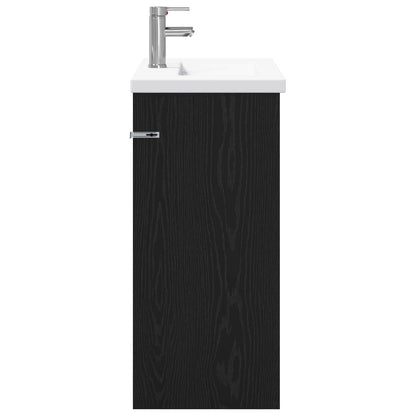 vidaXL Bathroom Furniture Set Black Oak 81 x 40 x 84.5 cm