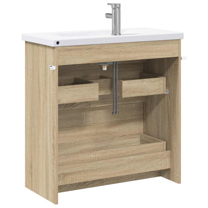 vidaXL Bathroom Furniture Set Sonoma Oak 81 x 40 x 84.5 cm