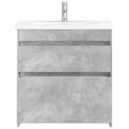 vidaXL Bathroom Furniture Set Concrete Grey 81 x 40 x 84.5 cm