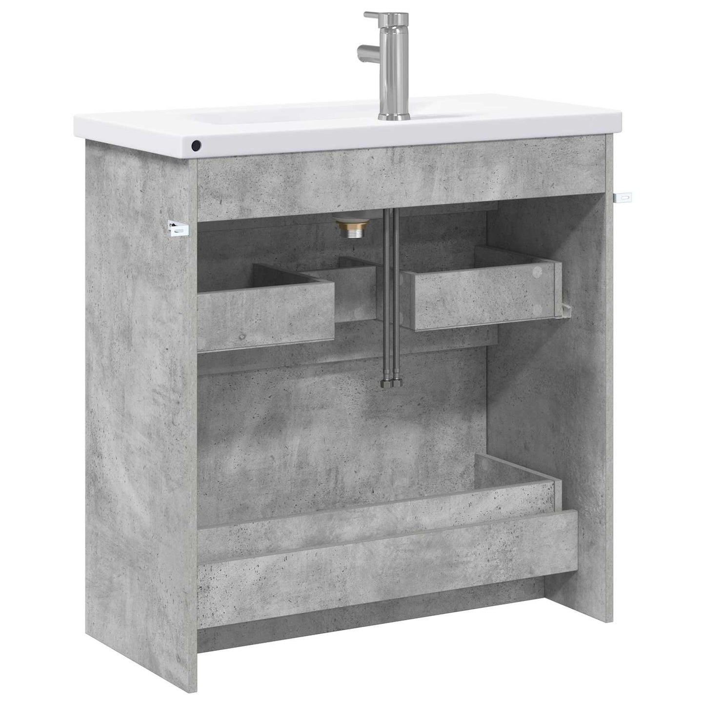 vidaXL Bathroom Furniture Set Concrete Grey 81 x 40 x 84.5 cm