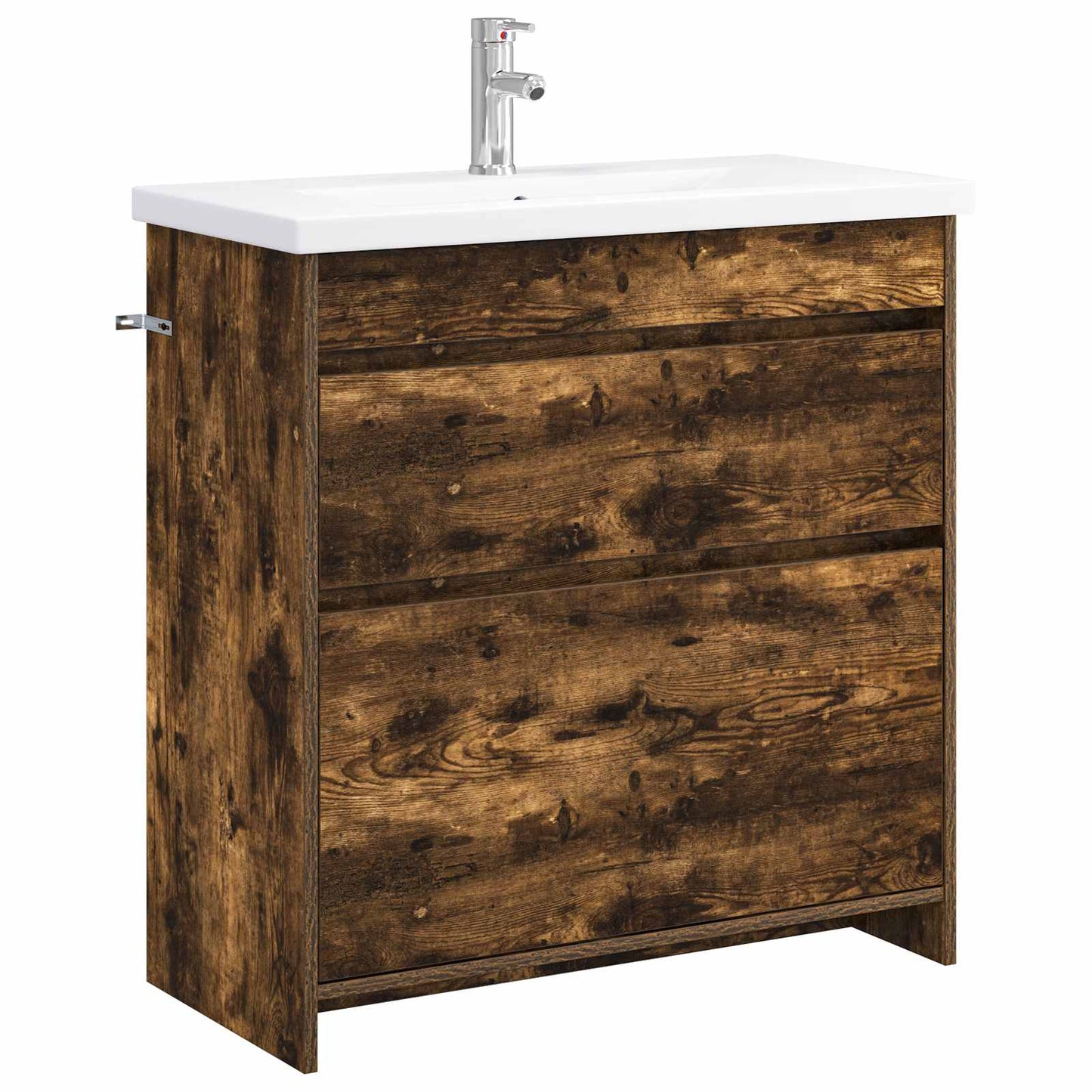 vidaXL Bathroom Furniture Set Smoked Oak 81 x 40 x 84.5 cm