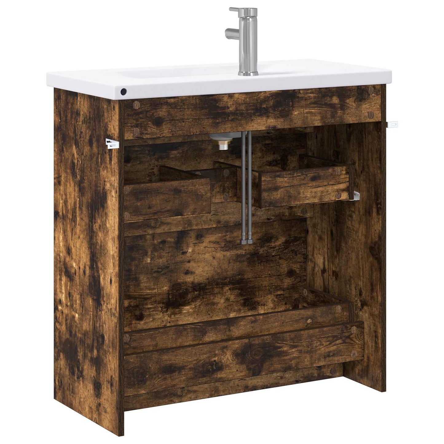 vidaXL Bathroom Furniture Set Smoked Oak 81 x 40 x 84.5 cm