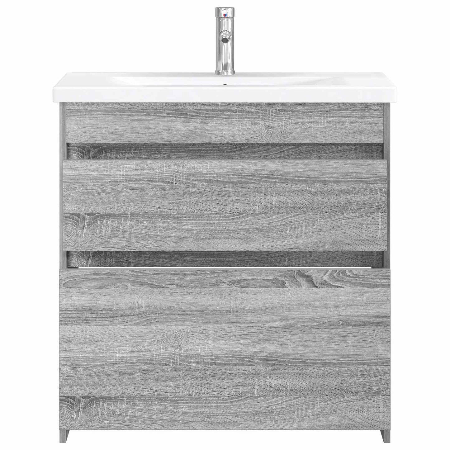 vidaXL Bathroom Furniture Set Grey Sonoma 81 x 40 x 84.5 cm