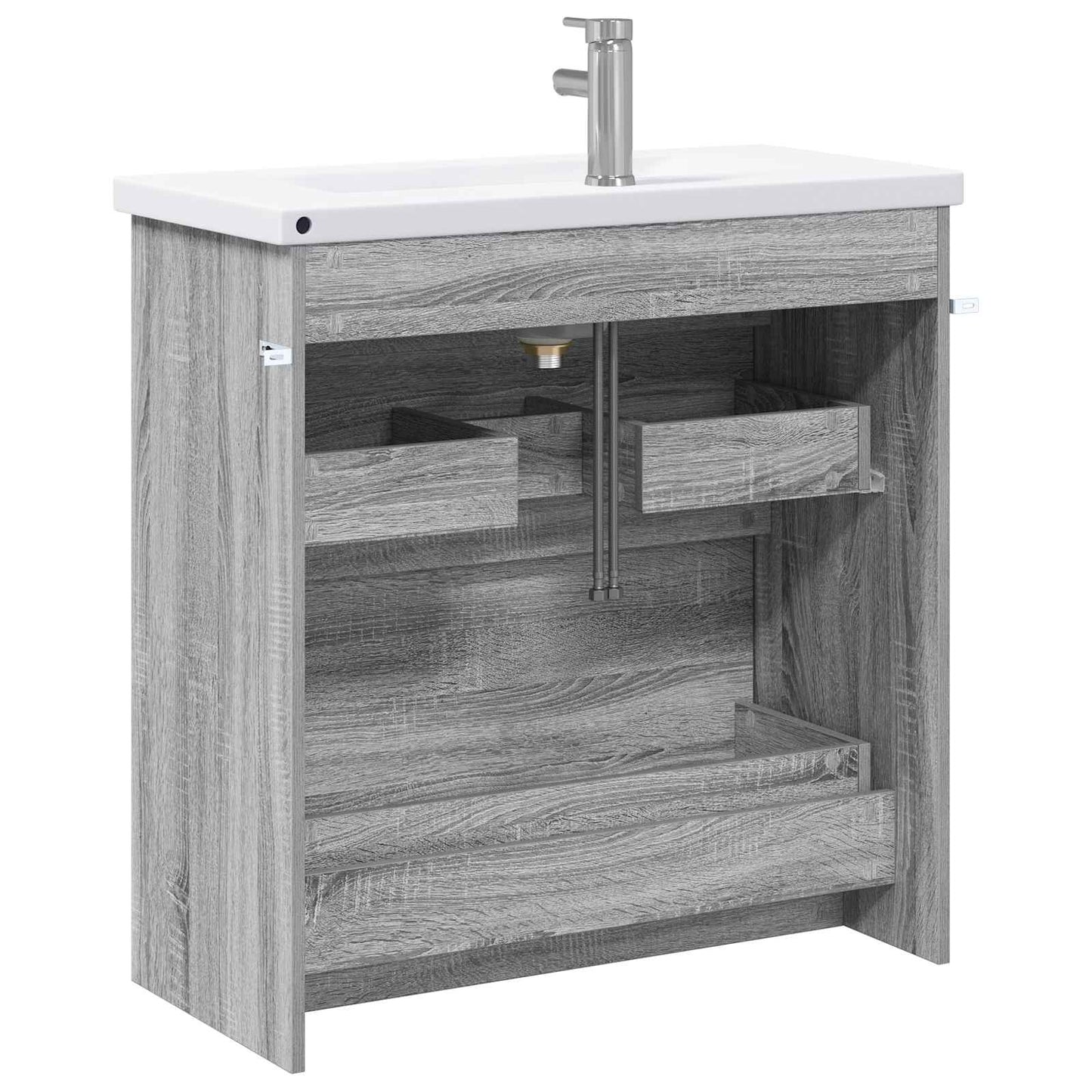 vidaXL Bathroom Furniture Set Grey Sonoma 81 x 40 x 84.5 cm
