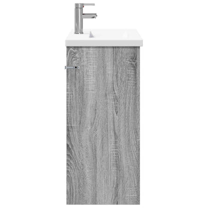 vidaXL Bathroom Furniture Set Grey Sonoma 81 x 40 x 84.5 cm