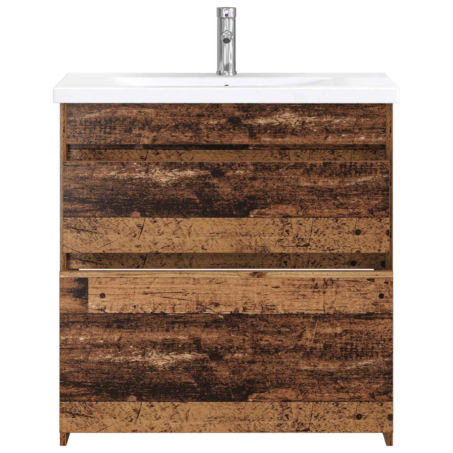 vidaXL Bathroom Furniture Set Old Wood 81 x 40 x 84.5 cm