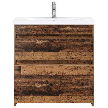 vidaXL Bathroom Furniture Set Old Wood 81 x 40 x 84.5 cm