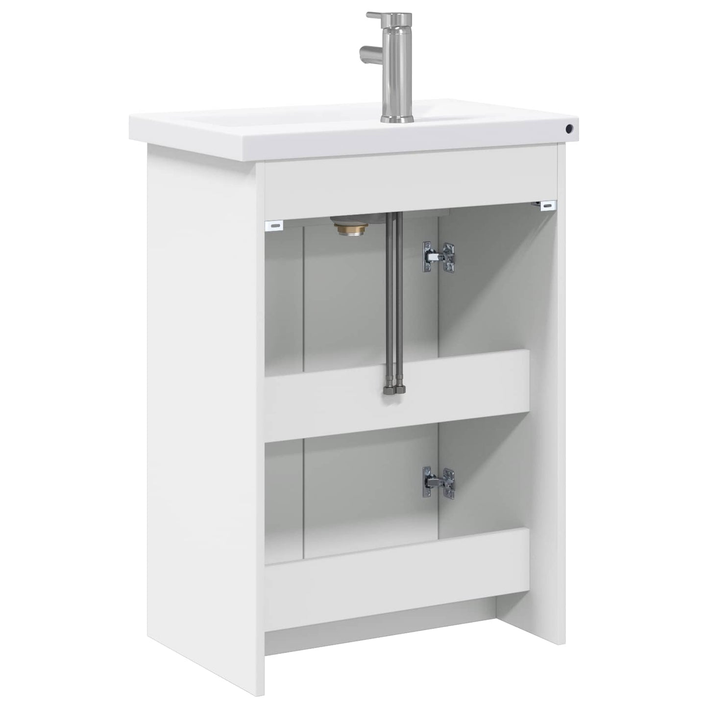 vidaXL Bathroom Furniture Set White 61 x 40 x 84.5 cm Engineered Wood