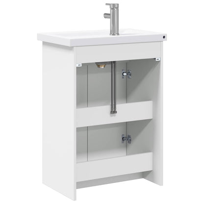 vidaXL Bathroom Furniture Set White 61 x 40 x 84.5 cm Engineered Wood