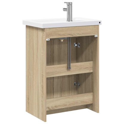 vidaXL Bathroom Furniture Set Sonoma Oak 61 x 40 x 84.5 cm
