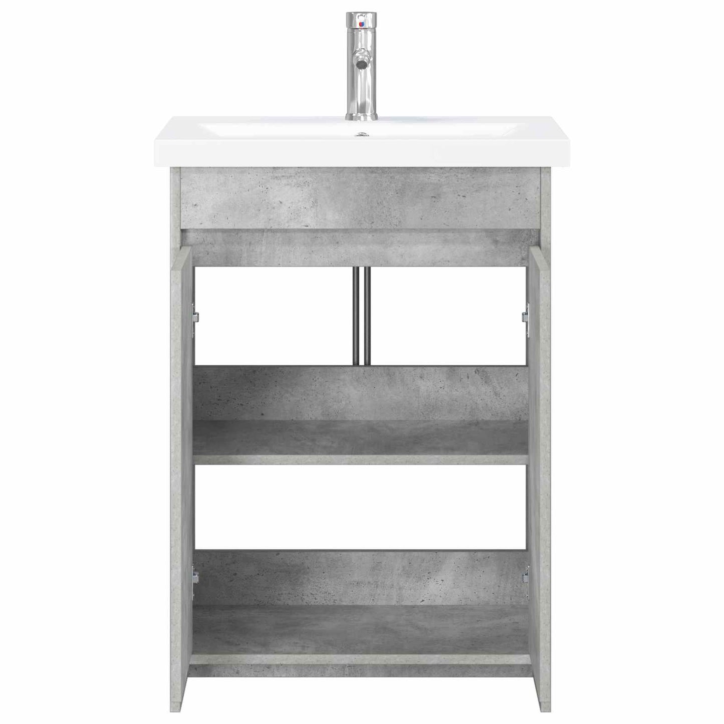 vidaXL Bathroom Furniture Set Concrete Grey 61 x 40 x 84.5 cm