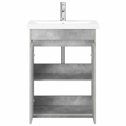 vidaXL Bathroom Furniture Set Concrete Grey 61 x 40 x 84.5 cm