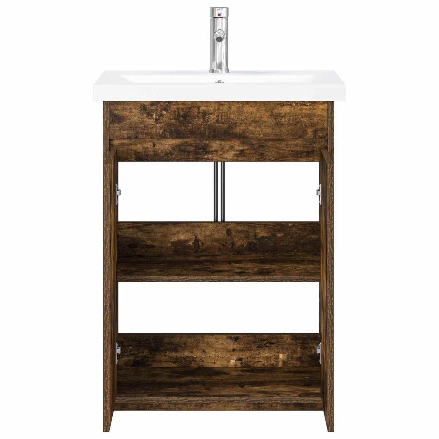 vidaXL Bathroom Furniture Set Smoked Oak 61 x 40 x 84.5 cm