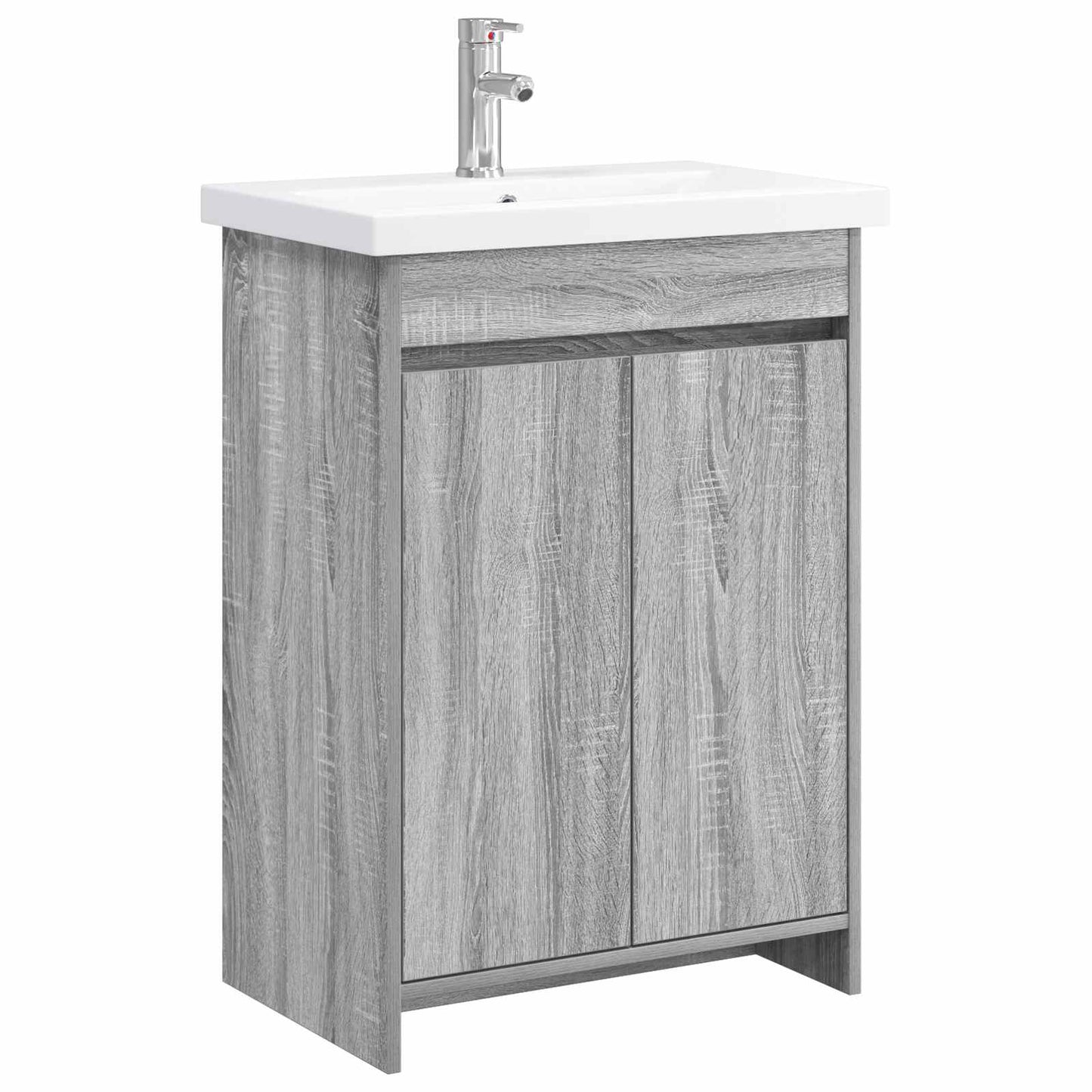 vidaXL Bathroom Furniture Set Grey Sonoma 61 x 40 x 84.5 cm