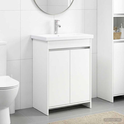 vidaXL Bathroom Furniture Set White 81 x 40 x 84.5 cm Engineered Wood