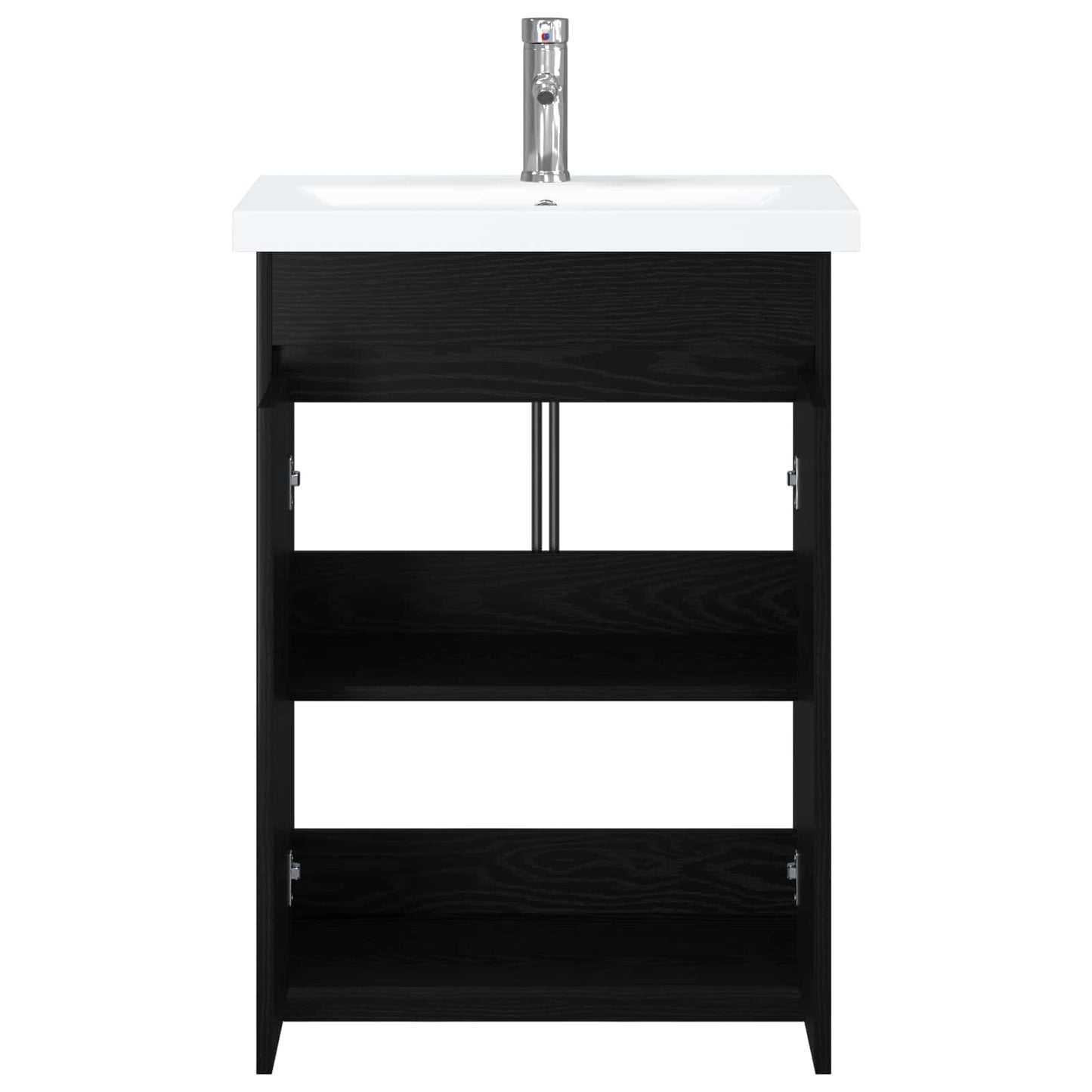 vidaXL Bathroom Furniture Set Black Oak 81 x 40 x 84.5 cm