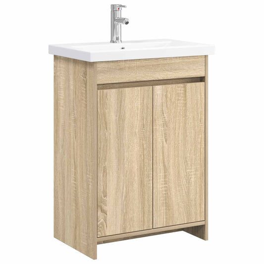 vidaXL Bathroom Furniture Set Sonoma Oak 81 x 40 x 84.5 cm