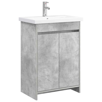 vidaXL Bathroom Furniture Set Concrete Grey 81 x 40 x 84.5 cm