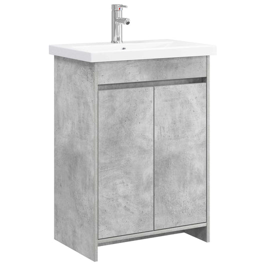 vidaXL Bathroom Furniture Set Concrete Grey 81 x 40 x 84.5 cm