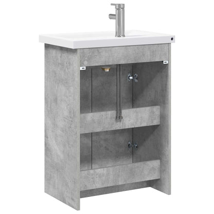 vidaXL Bathroom Furniture Set Concrete Grey 81 x 40 x 84.5 cm