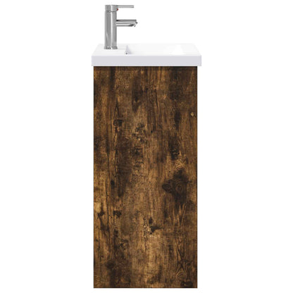 vidaXL Bathroom Furniture Set Smoked Oak 81 x 40 x 84.5 cm