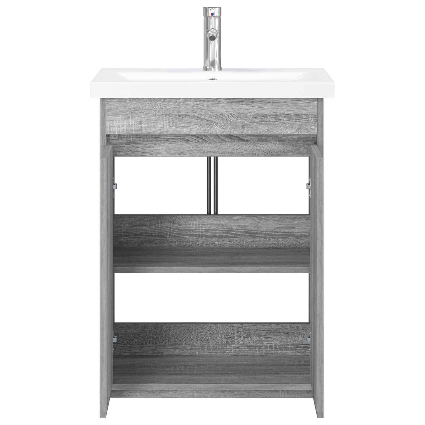 vidaXL Bathroom Furniture Set Grey Sonoma 81 x 40 x 84.5 cm