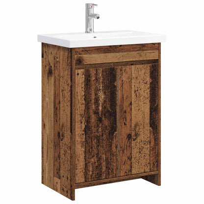 vidaXL Bathroom Furniture Set Old Wood 81 x 40 x 84.5 cm