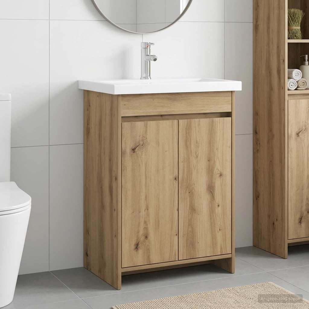 vidaXL Bathroom Furniture Set Artisan Oak 81 x 40 x 84.5 cm