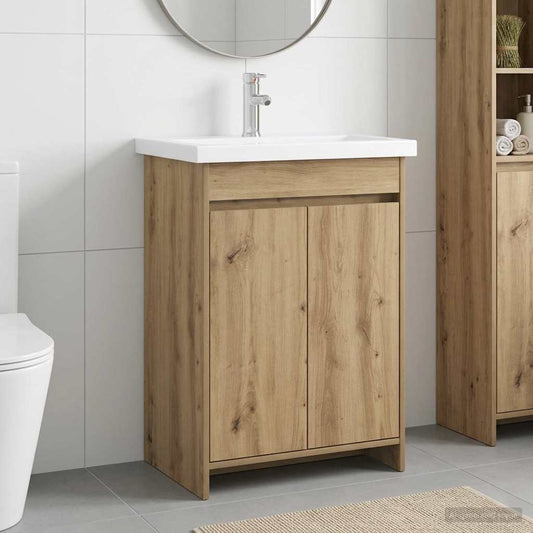 vidaXL Bathroom Furniture Set Artisan Oak 81 x 40 x 84.5 cm