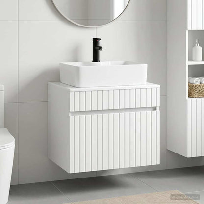 vidaXL Bathroom Furniture Set White Engineered Wood