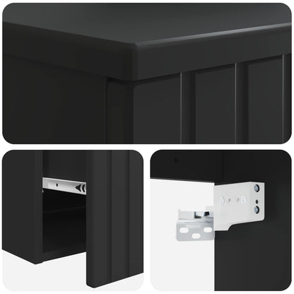 vidaXL Bathroom Furniture Set Black Engineered Wood