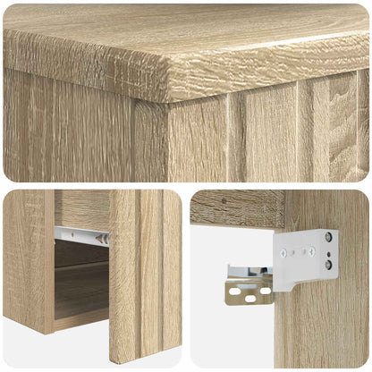 vidaXL Bathroom Furniture Set Sonoma Oak Engineered Wood