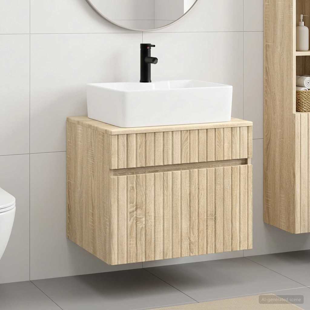 vidaXL Bathroom Furniture Set Sonoma Oak Engineered Wood