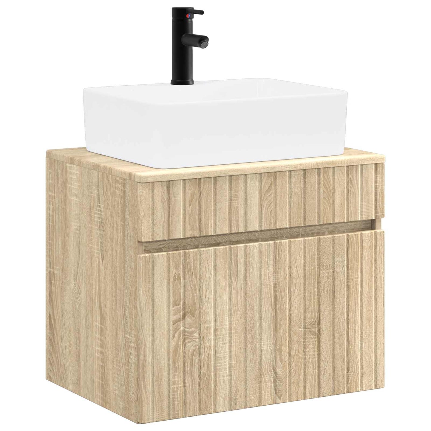vidaXL Bathroom Furniture Set Sonoma Oak Engineered Wood