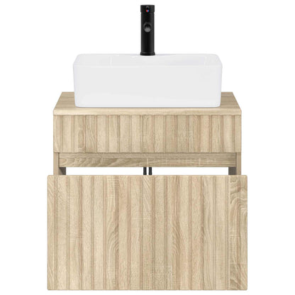 vidaXL Bathroom Furniture Set Sonoma Oak Engineered Wood