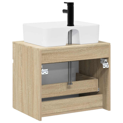 vidaXL Bathroom Furniture Set Sonoma Oak Engineered Wood