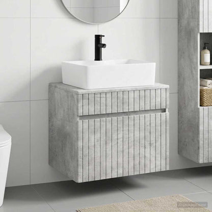 vidaXL Bathroom Furniture Set Concrete Grey Engineered Wood