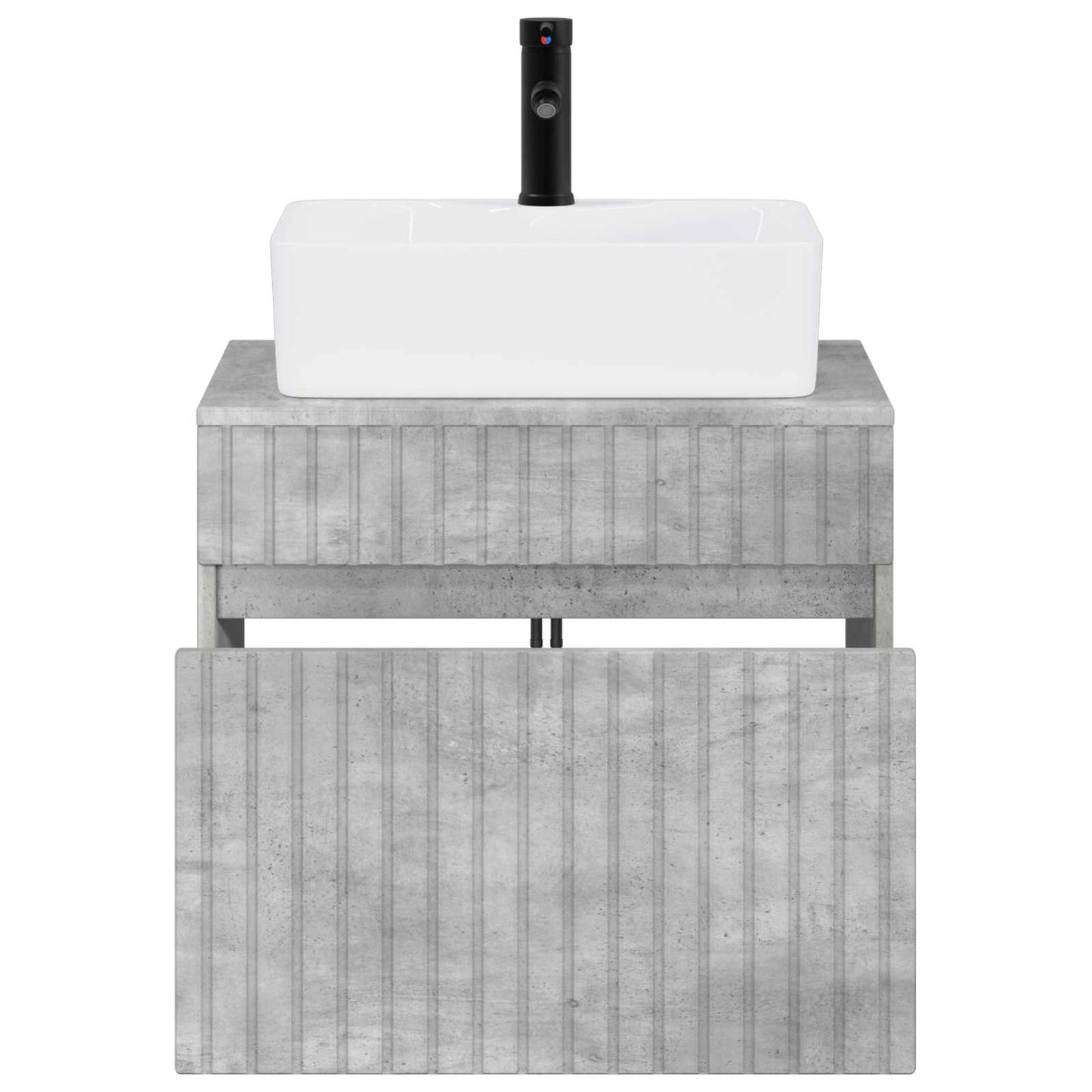 vidaXL Bathroom Furniture Set Concrete Grey Engineered Wood